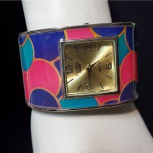 Colorful Figaro Couture Pink, Purple, & Blue Watch
